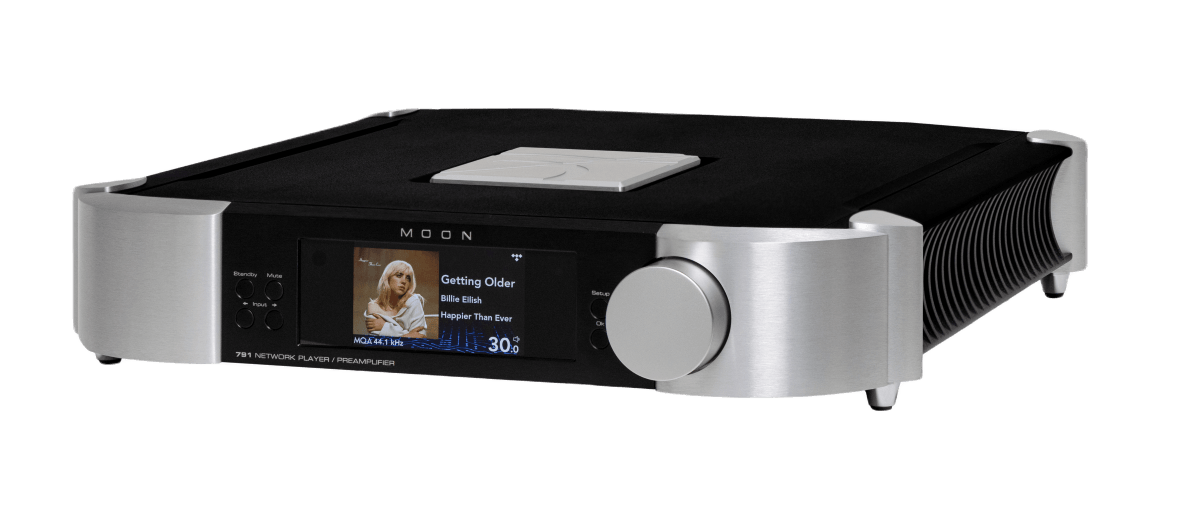 transparent image of MOON 791 streaming preamplifier, high-end digital network player from loud and clear hi-fi, glasgow, scotland, uk