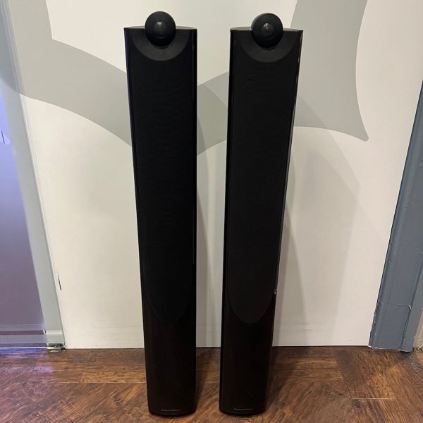 Bowers & Wilkins XT4 Floorstanding Speaker Black Front View Pre-Owned Available from Loud and Clear Glasgow, Scotland. UK.