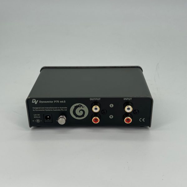 Dynavector P-75 Mk3 Phono Pre-amplifier Rear View Pre-owned, Available at Loud and Clear Glasogw, Scotland, UK.