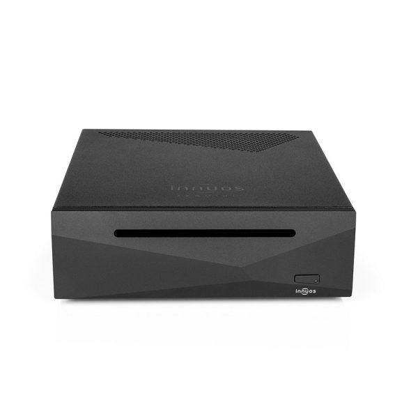 Innuos ZENmini S Mk3 Front view, solid state hard drive streaming server with dac including cd ripper, digital music storage from loud and clear glasgow, scotland, uk
