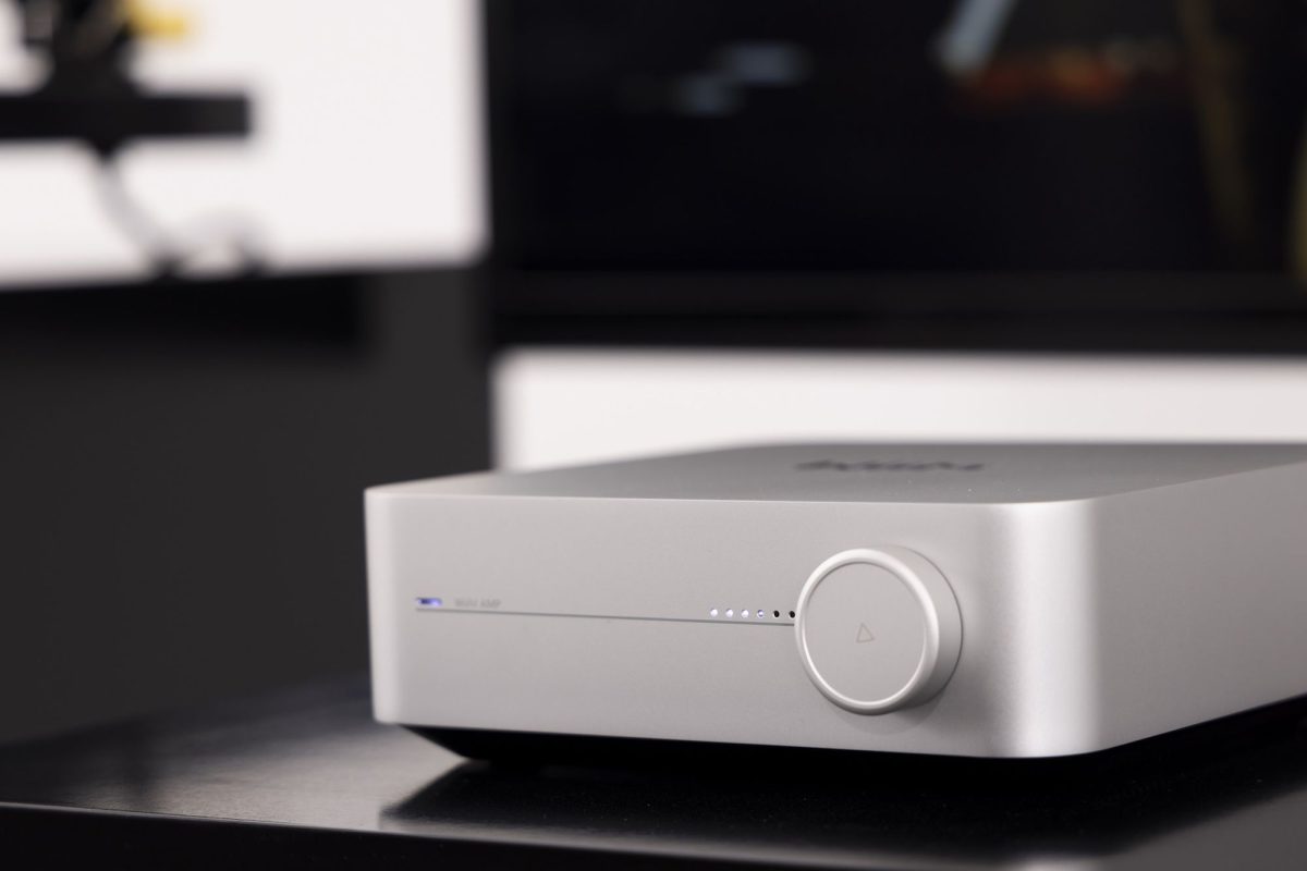 Wiim Amp All-In-One Streaming Amplifier Lifestyle View Three New, Available from Loud and Clear Glasgow, Scotland. UK.