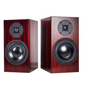 totem signature one bookshelf speakers in mahogany finish, audiophile products from loud and clear glasgow, scotland, uk