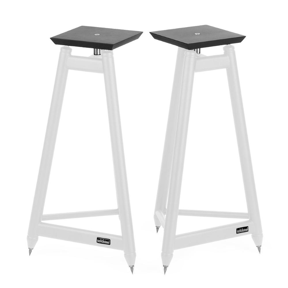 solidsteel ss6 speaker stands for book shelf loudspeakers in white finish, audiophile accessories from loud and clear hi-fi, glasgow, scotland, uk