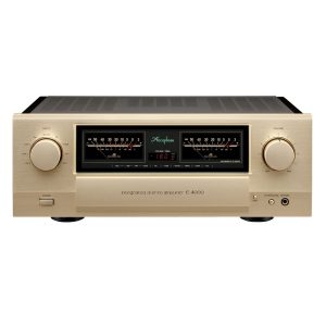 Accuphase E-4000 class a/b Integrated Amplifier Front view, audiophile hi-fi from japan available from loud and clear glasgow, scotland, uk