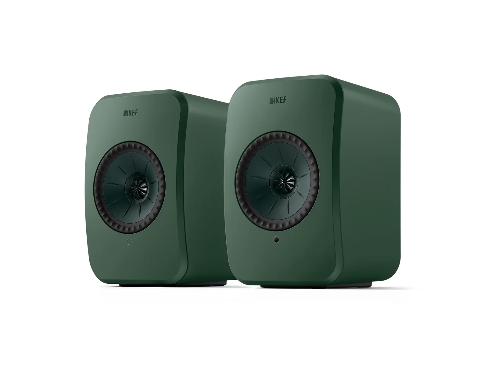 KEF LSX ii LT Wireless Speakers New Sage Green Front, Available at loud and Clear Glasgow, Scotland, U.K.