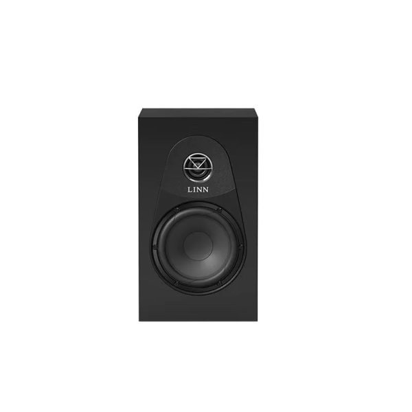 Linn 119 Bookshelf Speakers Satin Black New Front View, Available at Loud and Clear Glasgow, Scotland, U.K.