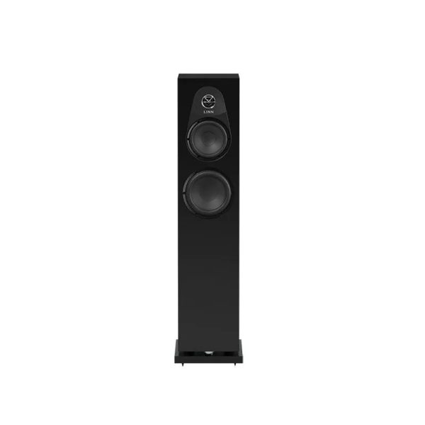 Linn 150 Floorstanding Speakers New Satin Black Front View, Available at Loud and Clear Glasgow, Scotland, U.K.