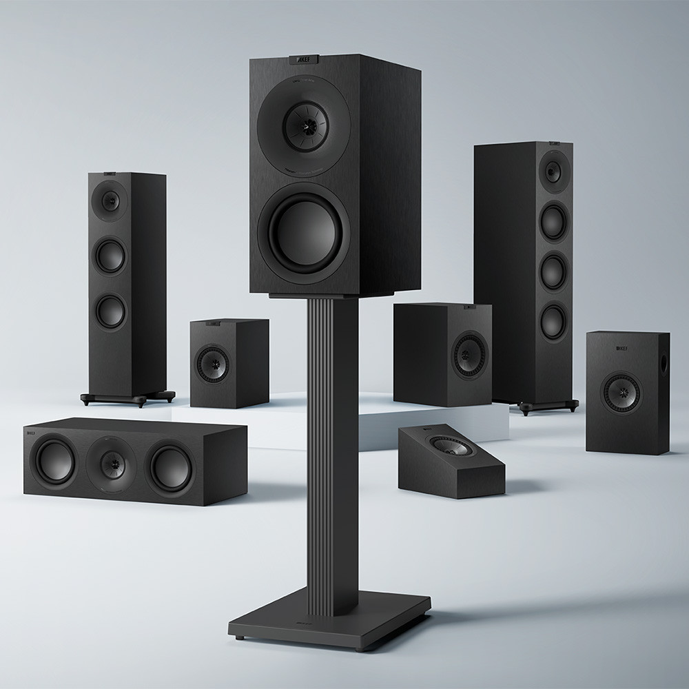 KEF Q Meta Range Speakers New Black, Available at Loud and Clear Glasgow Hifi Shop, Glasgow, Scotland, U.K.