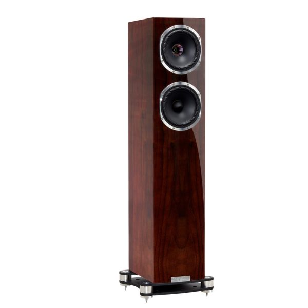 Fyne F501SP Piano Gloss Walnut 3Q Grille Off Floorstanding Speakers scottish hi-fi from loud and clear glasgow, scotland, uk