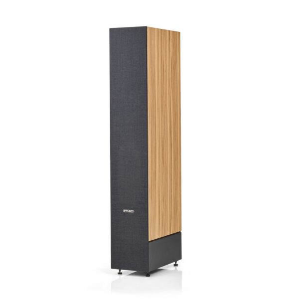 pmc-Prophecy7-3q-grille-oak-floorstanding-speakers, Available at Loud & Clear Glasgow, Scotland, U.K.