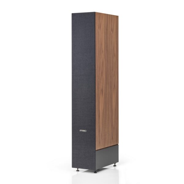 pmc-Prophecy7-3q-grille-walnut-floorstanding-speakers, Available at Loud & Clear Glasgow, Scotland, U.K.