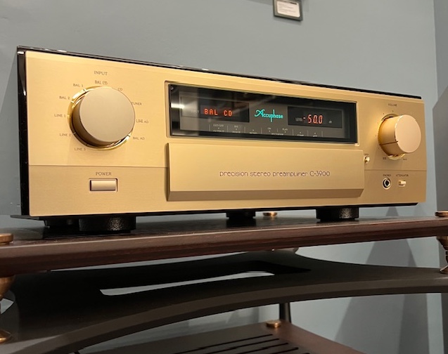 Accuphase C-3900 Preamplifier New Front Lifestyle View, Available from Loud and Clear Glasgow, Scotland. U.K.