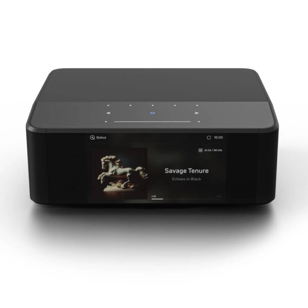 Bluesound Node Icon Music Streamer New Top Front Viewfrom loud and clear glasgow, scotland, uk