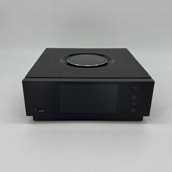 Naim Audio Uniti Atom All-In--One Streaming Amplifier Pre-Owned Front View, Available at Loud and Clear Glasgow, Scotland, U.K.