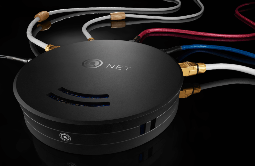 Nordost QNET Network Switch New Lifestyle View, Available at Loud and Clear Hi-fi Shop in Glasgow, Scotland, U.K.