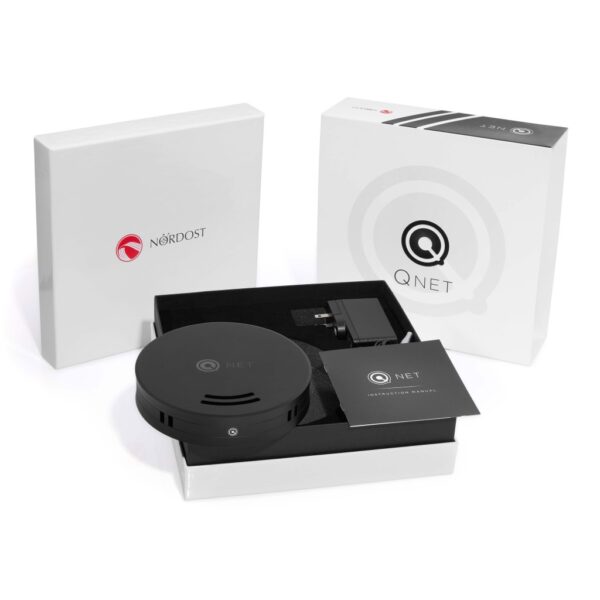 Nordost QNET Network Switch New Packaging View, Available at Loud and Clear Hi-fi Shop in Glasgow, Scotland, U.K.