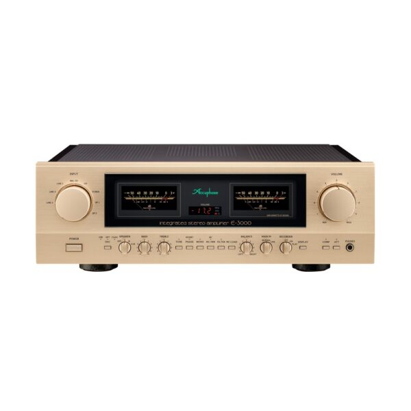 Accuphase E-3000 Stereo Integrated Amplifier New Front Gallery View, Available from Loud and Clear hi-fi, Glasgow, Scotland. U.K.