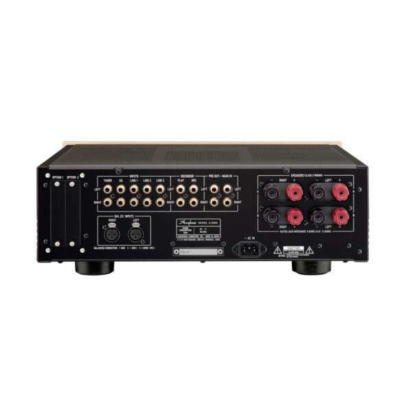 Accuphase E-3000 Stereo Integrated Amplifier New rear Gallery View, Available from Loud and Clear hi-fi, Glasgow, Scotland. U.K.