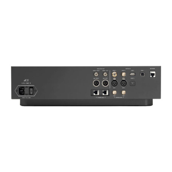 dCS Lina X Streaming DAC NEw Black Rear View, high-end head-fi from loud and clear hi-fi, glasgow, scotland, uk