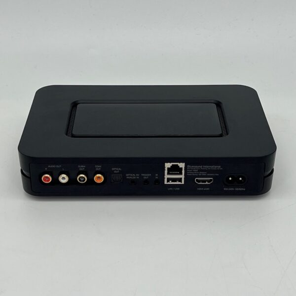 Bluesound Node Gen 3 Music Streamer Black Pre-Ownbed Rear View, Available at Loud and Clear Glasgow, Scotland, U.K.