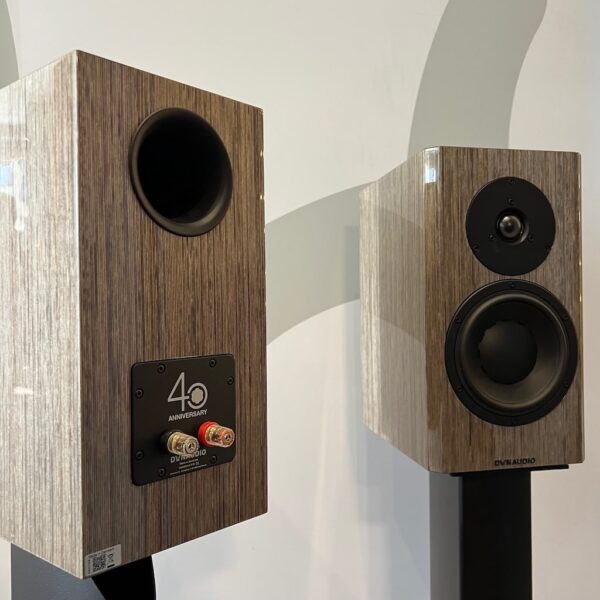 Dynaudio Special 40 Ebony Wave Standmount Speakers With Stands Pre-Owned Rear View, Available at Loud and Clear Glasgow, Scotland, U.K.