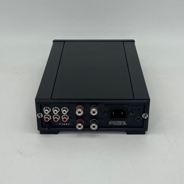 Rega IO Integrated Amplifier Pre-Owned Rear View, Available at Loud and Clear Glasgow, Scotland, U.K.
