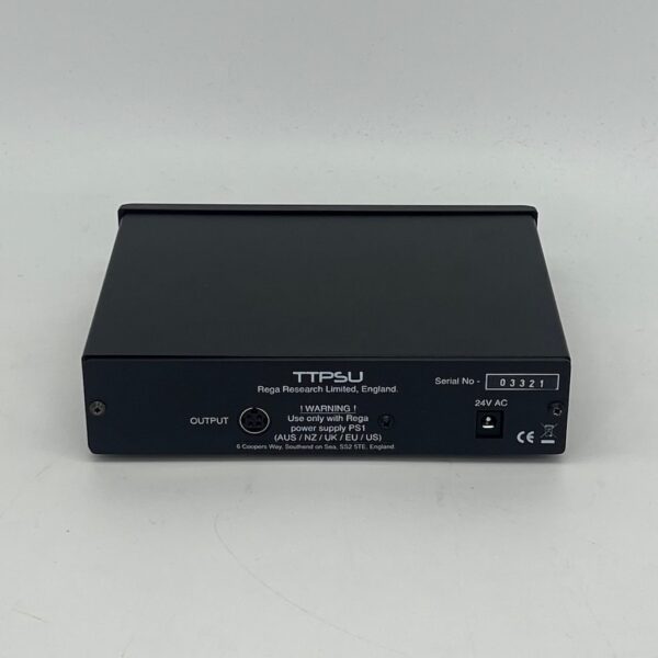 Rega RP8 Turntable With Apheta 2 Black Pre-Owned TTPSU Rear View, Available at Loud and Clear Glasgow, Scotland, U.K.
