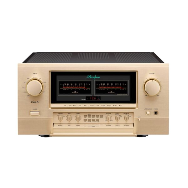 Accuphase E-800S Class-A Integrated Amplifier New Front View Flap Down, Available from Loud and Clear, Glasgow, Scotland. U.K.