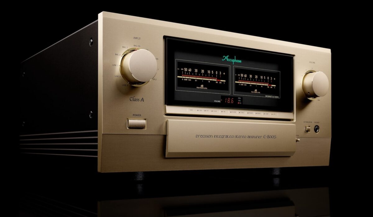 Accuphase E-800S Class-A Integrated Amplifier New Lifestyle View Flap Up, Available from Loud and Clear, Glasgow, Scotland. U.K.