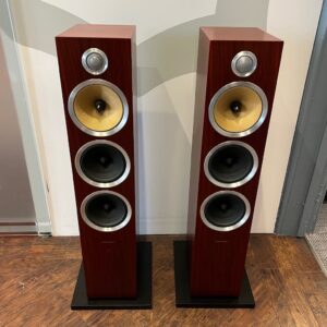 Bowers & Wilkins CM9 S2 Floorstanding Speakers Pre-Owned Rosenut Front View, Available at Loud and Clear Glasgow, Scotland, U.K.
