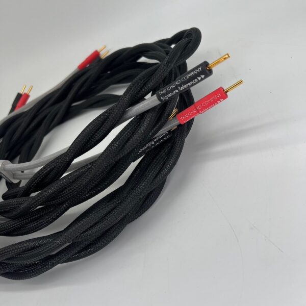 Chord Company Signature Reference 3.5m Speaker Cable Pre-Owned Label View, Available at Loud and Clear Glasgow, Scotland, U.K.