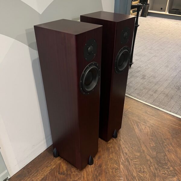 Totem Forest Floorstanding Speakers Pre-Owned Angle vIew, Available at Loud and Clear Glasgow, Scotland, U.K.