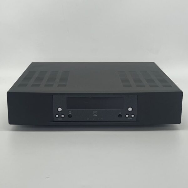 Linn Majik DSM 1 Black Streaming Amplifier Pre-Owned Front View, Available at Loud and Clear Glasgow, Scotland, U.K.