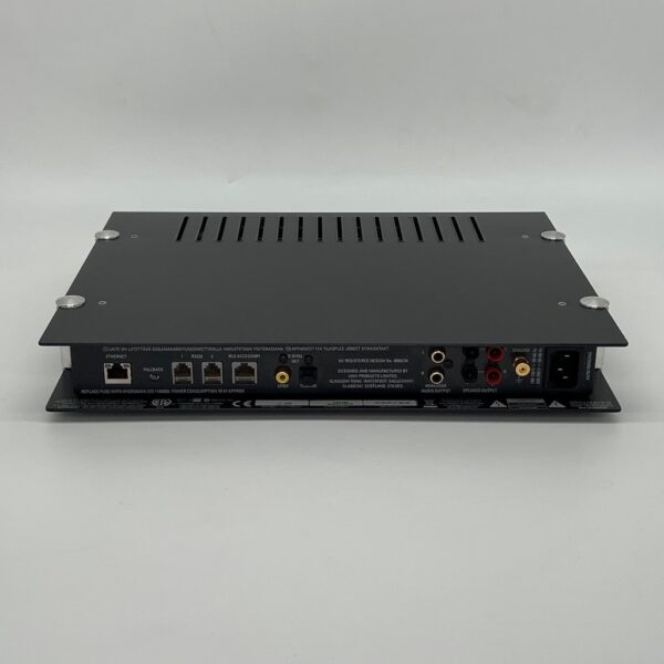 Linn Sneaky DS Streaming Amplifier Black Pre-Owned Rear View, Available at Loud and Clear Glasgow, Scotland, U.K.