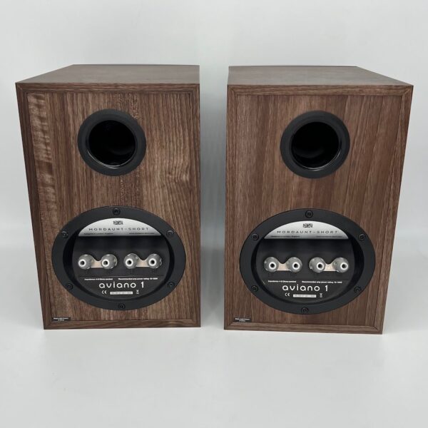 Mordaunt Short Aviano 1 Bookshelf Speakers Pre-Owned Rear View, Available at Loud and Clear Glasgow, Scotland, U.K.