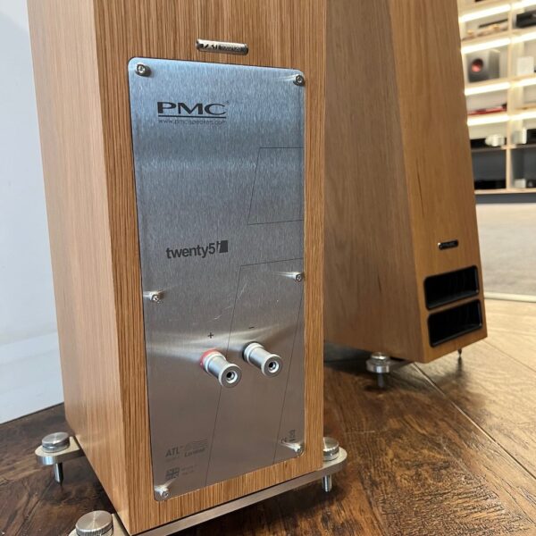 PMC 23i Passive Floorstanding Speakers Oak Pre-Owned Rear View, Available at Loud and Clear Glasgow, Scotland, U.K.