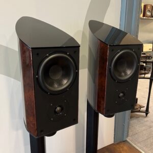 Wilson Benesch Dicovery Stand Mount Speakers Pre-Owned Angle View Grilles Off, Available at Loud and Clear Glasgow, Scotland, U.K.