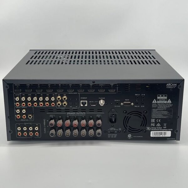Arcam AVR390 AV Receiver Pre-Owned Rear View, Available at Loud and Clear Glasgow, Scotland, U.K.