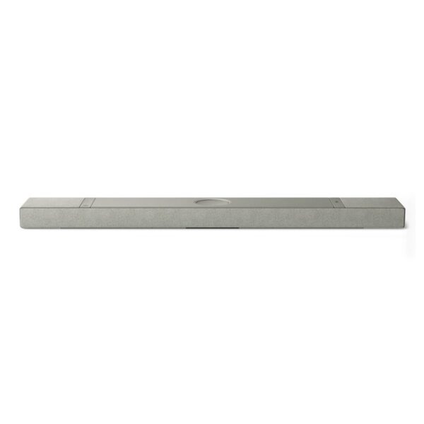 KEF XIO Sound Bar Silver Grey New Front View Available at Loud and Clear Glasgow Hifi Shop, Glasgow, Scotland, U.K.