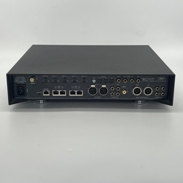 Linn Akurate DSM Pre-Owned Streaming Preamplifier Rear View, Available at Loud and Clear Glasgow, Scotland, U.K.