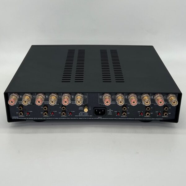 Linn Majik 6100 6-Channel Power Amplifier Black Pre-Owned Rear View, Available at Loud and Clear Glasgow, Scotland, U.K.