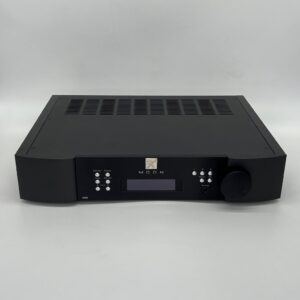 Moon 390 Streaming Preamplifier Pre-Owned Black Front View, Available at Loud and Clear Glasgow, Scotland, U.K.