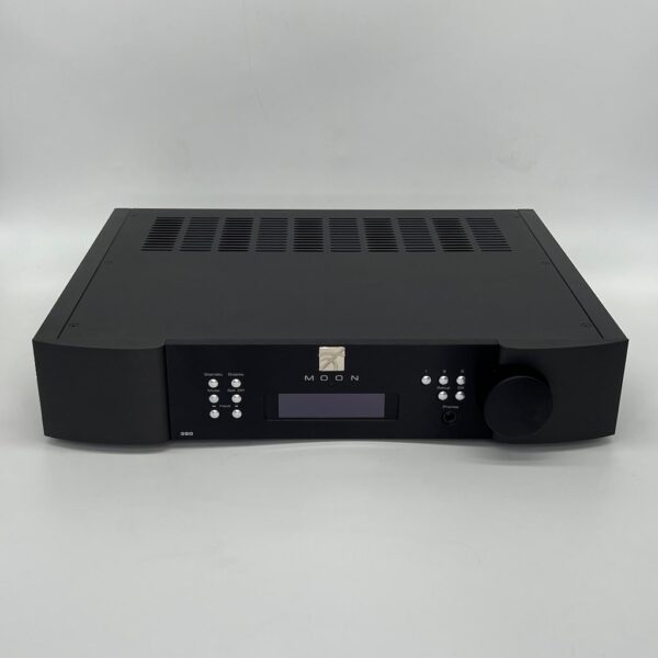 Moon 390 Streaming Preamplifier Pre-Owned Black Front View, Available at Loud and Clear Glasgow, Scotland, U.K.