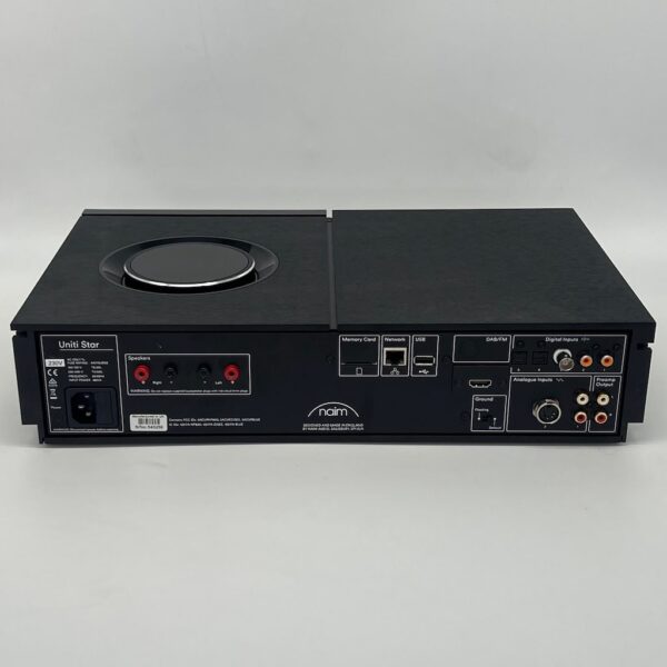 Naim Audio Uniti Star All-In-One Amplifier With CD Pre-Owned Rear View, Available at Loud and Clear Glasgow, Scotland, U.K.