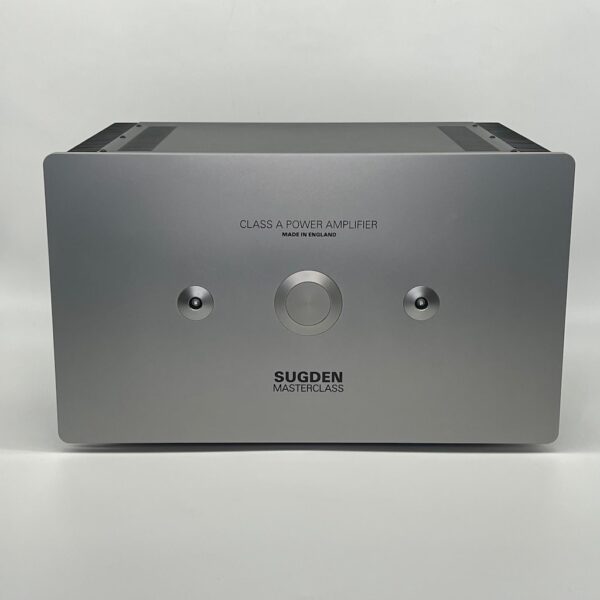 Sugden Masterclass MPA4 Mono Power Amplifier Silver Pre-owned R Front View, Available at Loud and Clear Glasgow, Scotland, U.K.