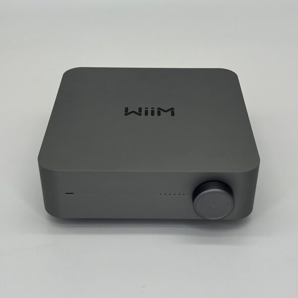 Wiim Amp Pro Integrated Amplifier Space Grey Ex-Demonstration Front View, Available at Loud and Clear Glasgow, Scotland, U.K.