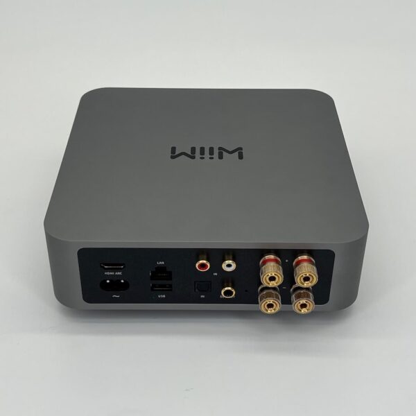 Wiim Amp Pro Integrated Amplifier Space Grey Ex-Demonstration Rear View, Available at Loud and Clear Glasgow, Scotland, U.K.