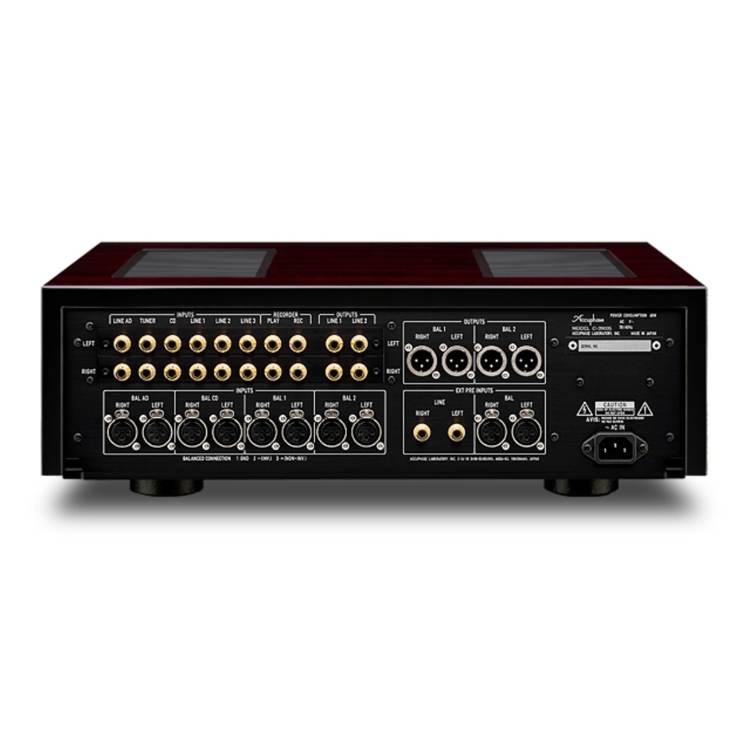 Accuphase C3900S Stereo Preamplifier New Rear View, Available from Loud and Clear, Glasgow, Scotland. U.K.