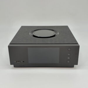 Naim Audio Uniti Atom All-In-One Streaming Amplifier Pre-Owned Front View, Available at Loud and Clear Glasgow, Scotland, U.K.