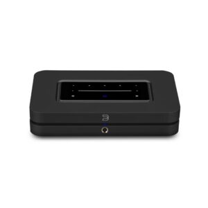 Bluesound Node 2024 Music Streamer Black New Front View from loud and clear glasgow, scotland, uk